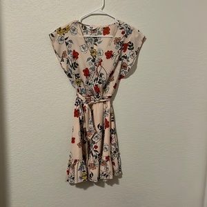 Ok Cupid Pink Floral Print Mini Dress